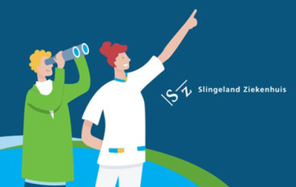 beeld met het logo van slingeland