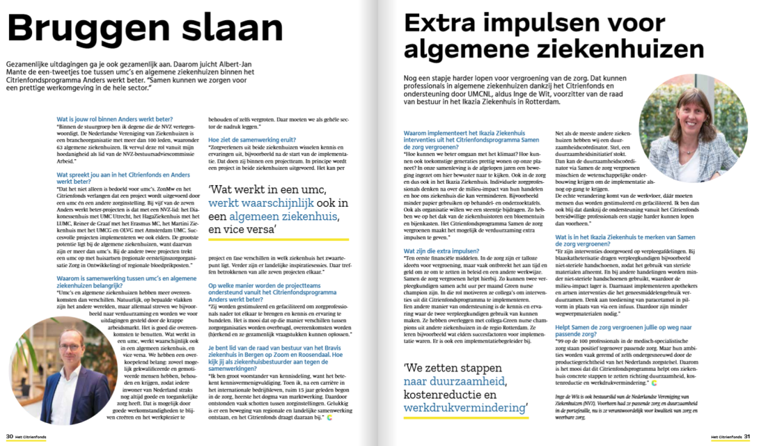 schermafbeelding van het magazine met het Interview van Mante en De Wit