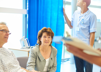 Patient in ziekenhuisbed