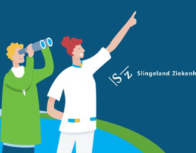 beeld met het logo van slingeland